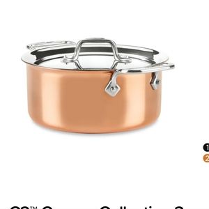 ALL CLAD C2™ Copper Collection 3 Qt Soup Pot with Lid